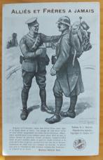 World War I - 1917 Military PC ‘Alliés Et Frères À Jamais', Collections, Non affranchie, Envoi, Avant 1920, Politique et Histoire