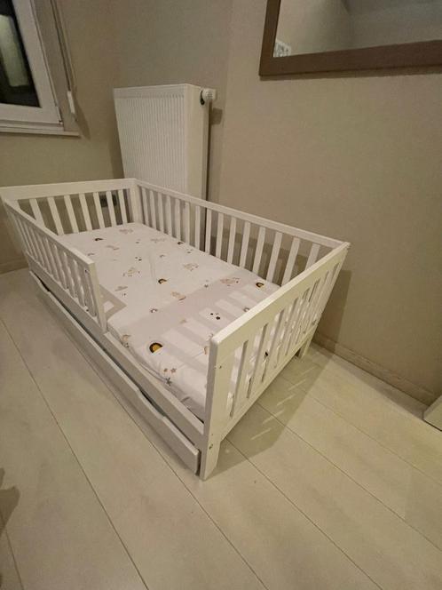 Kinderbed, Enfants & Bébés, Chambre d'enfant | Lits, Comme neuf, 140 à 160 cm, 70 à 85 cm, Sommier à lattes, Matelas, Enlèvement