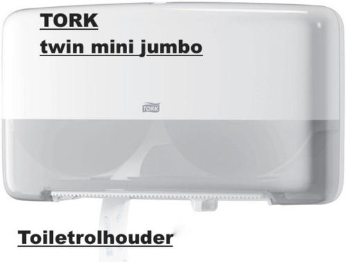 TORK- Twin mini jumbo roltoilethouder 25,6x43,2x14,6cm, Huis en Inrichting, Badkamer | Badkamermeubels, Nieuw, Overige typen, Ophalen of Verzenden