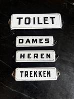 Emaille reclameborden set Toilet, Verzamelen, Ophalen of Verzenden, Gebruikt, Reclamebord