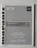 Manuel du Marantz CD-65 original, Ophalen of Verzenden, Zo goed als nieuw, Marantz