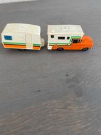 Majorette  Dodge pick up 1/80 met caravan 1/65, Comme neuf, Enlèvement ou Envoi