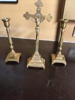 Kruisbeeld met kandelaars, Antiek en Kunst, Ophalen