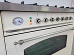 🍀 Luxe Fornuis Boretti 90 cm Crème + rvs 5 pits 1 oven, Elektronische apparatuur, Fornuizen, 60 cm of meer, 5 kookzones of meer