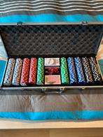 Pokerset in metalen koffer (met slot), Vijf spelers of meer, Zo goed als nieuw, Ophalen