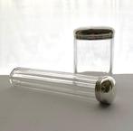 2 kaptafelpotjes kristal met Engels Sterling zilveren stop, Antiek en Kunst, Ophalen of Verzenden