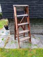 Oude houten schilderladder, Ophalen, Gebruikt, Ladder, Opvouwbaar of Inschuifbaar