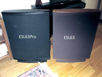 Deux paires d'enceintes QUAD électrostatiques, Moins de 60 watts, Enlèvement ou Envoi, Utilisé, Haut-parleur central