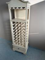 Wijnrek in gebroken wit gelakt 165 h 55br en35 diep, Huis en Inrichting, Ophalen, Zo goed als nieuw