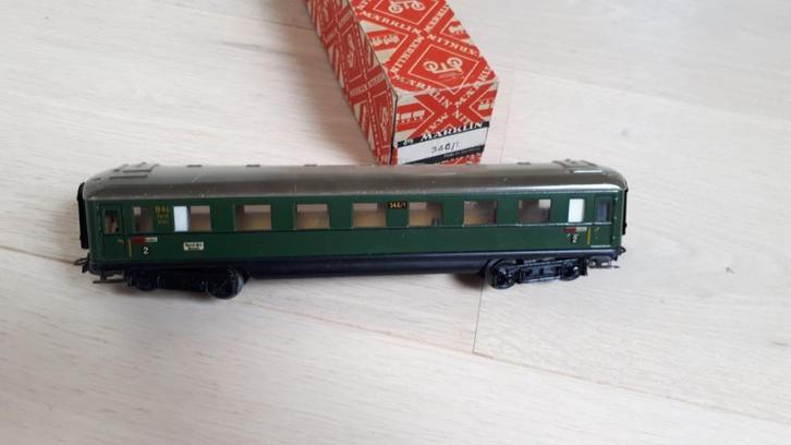Marklin 346/1 D-Zug Wagen ( Schürzenwagen ). 2e Kl, Hobby en Vrije tijd, Modeltreinen | H0, Gebruikt, Wagon, Wisselstroom, Märklin