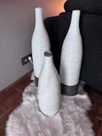 3 grote witte vazen, Huis en Inrichting, Woonaccessoires | Vazen, Ophalen, Zo goed als nieuw