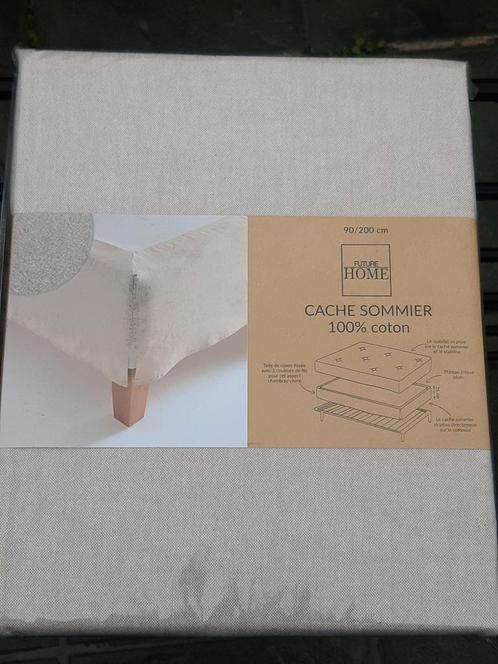 lot de 2 cache sommier 90 x 200 cm. Neuf encore emballé, Maison & Meubles, Chambre à coucher | Linge de lit, Neuf, Gris, Enlèvement ou Envoi