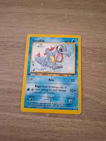 Totodile, Hobby en Vrije tijd, Verzamelkaartspellen | Pokémon, Ophalen of Verzenden, Zo goed als nieuw, Losse kaart, Foil