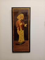 Retro kadertje met clown., Ophalen