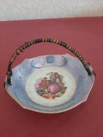 Très ancien plat à bonbon en porcelaine, scène romantique, Enlèvement ou Envoi