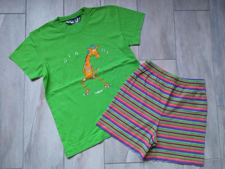 ★ M128 - Zomerpyjama Woody thema giraf, Kinderen en Baby's, Kinderkleding | Maat 128, Zo goed als nieuw, Jongen, Nacht- of Onderkleding
