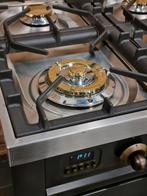 🔥 Poêle Boretti de luxe 90 cm anthracite et vieux cuivre 6, Comme neuf, 5 zones de cuisson ou plus, Classe énergétique A ou plus économe