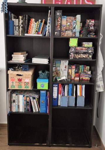 A DONNER - Bibliothèque brun foncé / noir, 25 à 50 cm, Avec tablette(s), 100 à 150 cm, Utilisé