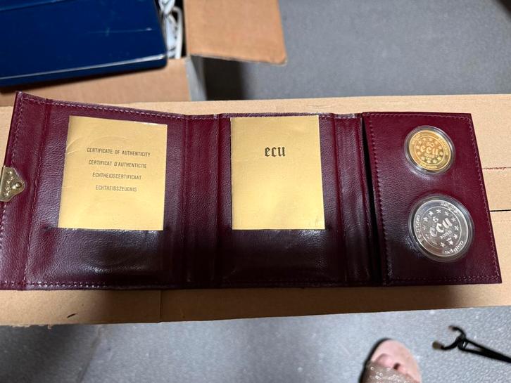 Etui avec ecus belge 1988, Timbres & Monnaies, Monnaies | Belgique, Série, Or, Or, Enlèvement