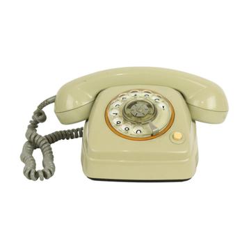 Vintage Draaischijf Telefoon Rtt Type 72B Grijs Abs Plastic 