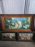 Religieuze schilderij Maagd Maria en Jezus Getekend Giovanni, Antiek en Kunst, Antiek | Religieuze voorwerpen, Ophalen of Verzenden