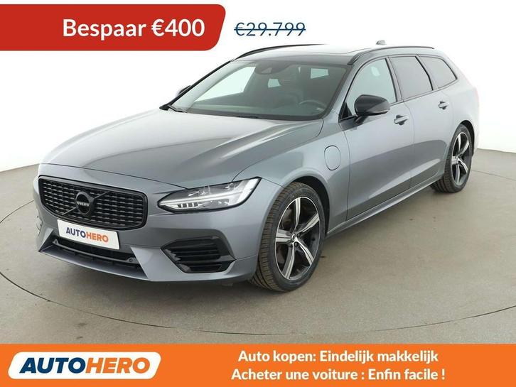 Volvo V90 2.0 T8 Plug-in Hybrid R-Design AWD (bj 2019), Auto's, Volvo, Te koop, V90, 4x4, ABS, Achteruitrijcamera, Adaptive Cruise Control