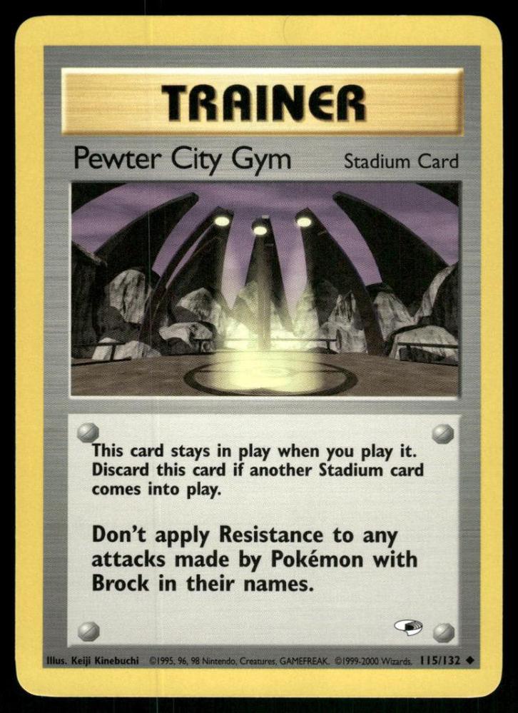Pewter City Gym 115/132 - Gym Heroes (NM), Hobby en Vrije tijd, Verzamelkaartspellen | Pokémon, Gebruikt, Verzenden