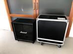 Marshall 4x12 cabinet (Leeg) met flightcase, Muziek en Instrumenten, Behuizingen en Koffers, Flightcase, Elektrische gitaar, Gebruikt