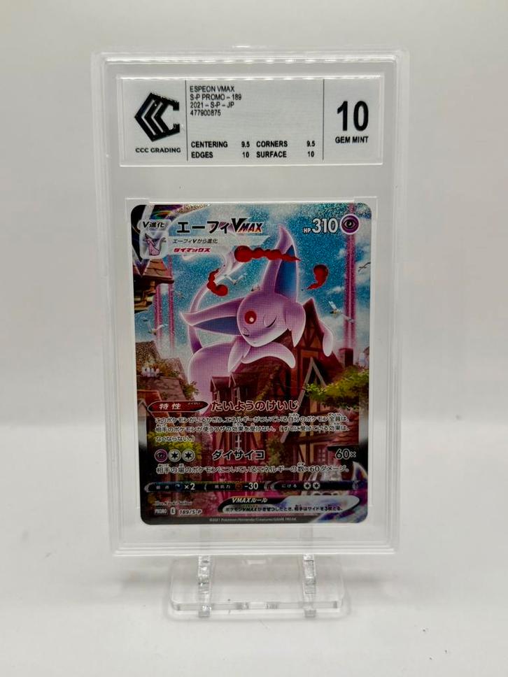 Pokémon TCG Espeon Vmax 189/S-P Promo Mentali - CCC 10, Hobby en Vrije tijd, Verzamelkaartspellen | Pokémon, Nieuw, Losse kaart