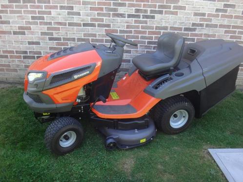Husqvarna-tractormaaier als nieuw, Tuin en Terras, Zitmaaiers, Zo goed als nieuw, 90 tot 120 cm, Elektrische starter, Opvangbak