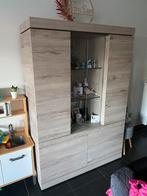 Vitrinekast, Huis en Inrichting, Kasten | Vitrinekasten, Ophalen, Met deur(en), 100 tot 150 cm, Zo goed als nieuw