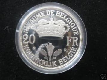Belgique : 20 francs 1934 F/V en argent (ÉPREUVE) + MEDAILLE, Monnaie en vrac, Argent, Argent, Envoi