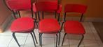 Stoelen rood 5 stuks - goede staat, Huis en Inrichting, Stoelen, Ophalen, Zo goed als nieuw, Rood