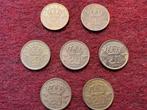 Set van 7 stuks van 20 centiem type Mijnwerker (#023#), Ophalen of Verzenden, Brons, Setje