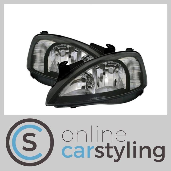 # Zwarte heldere Koplampen Opel Corsa C #, Auto-onderdelen, Verlichting, Opel, Nieuw, Ophalen of Verzenden