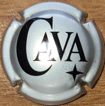 Capsule Cava d'Espagne GÉNÉRIQUE argent & noir nr 03, Enlèvement ou Envoi, Neuf, Espagne, Vin blanc