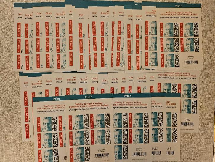 Lot van 305 recente Belgische prior en non-prior postzegels, Postzegels en Munten, Postzegels | Europa | België, Postfris, Overig