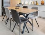 Tafel + 6 stoelen, Huis en Inrichting, Tafels | Eettafels, Ophalen, Gebruikt, Zelf in te vullen, Vijf personen of meer