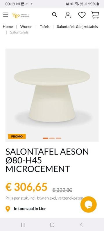 Salon tafel beschikbaar voor biedingen