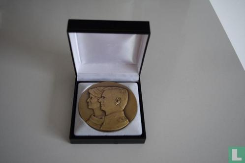 Kroningsmedaille / munt inauguratie koning Filip België, Postzegels en Munten, Penningen en Medailles, Brons, Ophalen of Verzenden