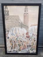 aquarelle gilles signe fernand verhaegen, Antiquités & Art, Enlèvement ou Envoi