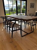 Eetkamer tafel met 6 stoelen, Huis en Inrichting, Ophalen, Eikenhout, 200 cm of meer, 50 tot 100 cm