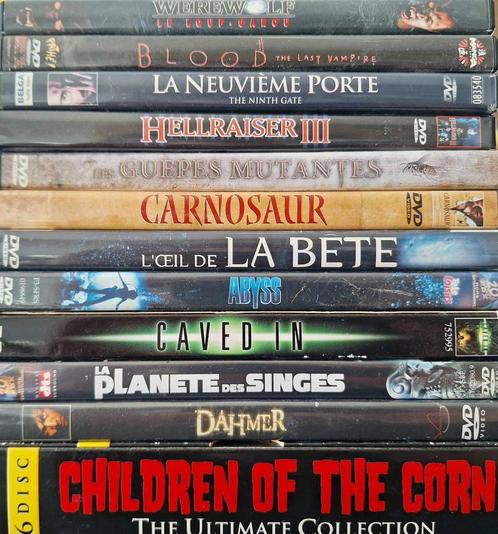 Horrorfilms op dvd - 1,50€, Cd's en Dvd's, Dvd's | Horror, Gebruikt, Monsters, Vanaf 16 jaar, Ophalen of Verzenden