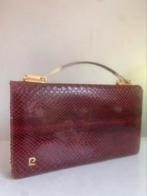 Vintage bordeaux tophandle slangenleer clutch, Handtassen en Accessoires, Tassen | Damestassen, Ophalen of Verzenden