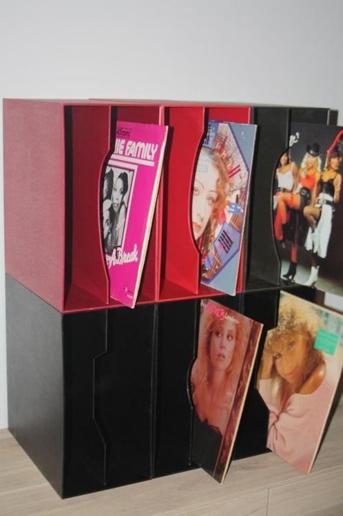 6 retro Bakken voor langspeelplaten verschillende kleuren, Verzamelen, Retro, Audio en Video, Ophalen