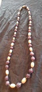 Collier perle bois beige et marron, Bijoux, Sacs & Beauté, Comme neuf, Beige