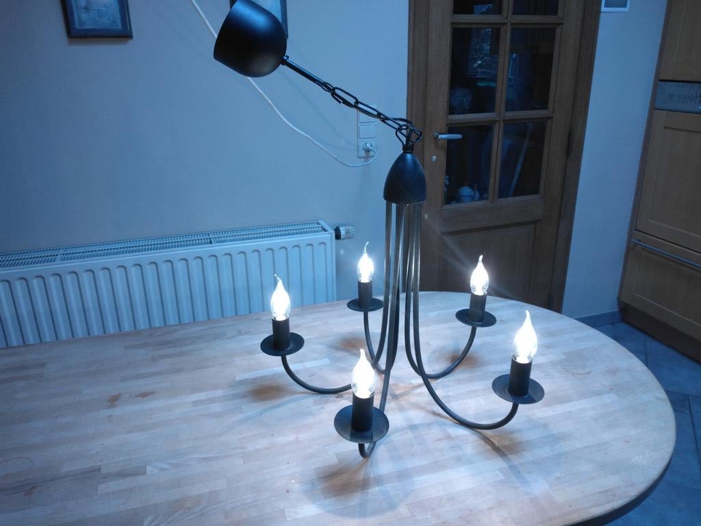 A vendre, luminaire IKEA en métal, couleur noire., Maison & Meubles, Lampes | Suspensions, Neuf, 50 à 75 cm, Métal, Enlèvement ou Envoi