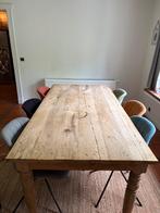 Gebruikte brede houten tafel, Huis en Inrichting, Tafels | Eettafels, Ophalen, 100 tot 150 cm, Vijf personen of meer, 150 tot 200 cm