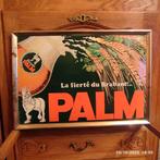 Kartonnen reclame in een metalen frame: PALM-bier., Verzamelen, Ophalen, Gebruikt, Reclamebord, Plaat of Schild, Palm