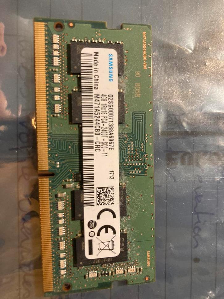 Sodimm 4gb Samsung laptop mini pc geheugen, Computers en Software, RAM geheugen, Zo goed als nieuw, Laptop, 4 GB, Ophalen